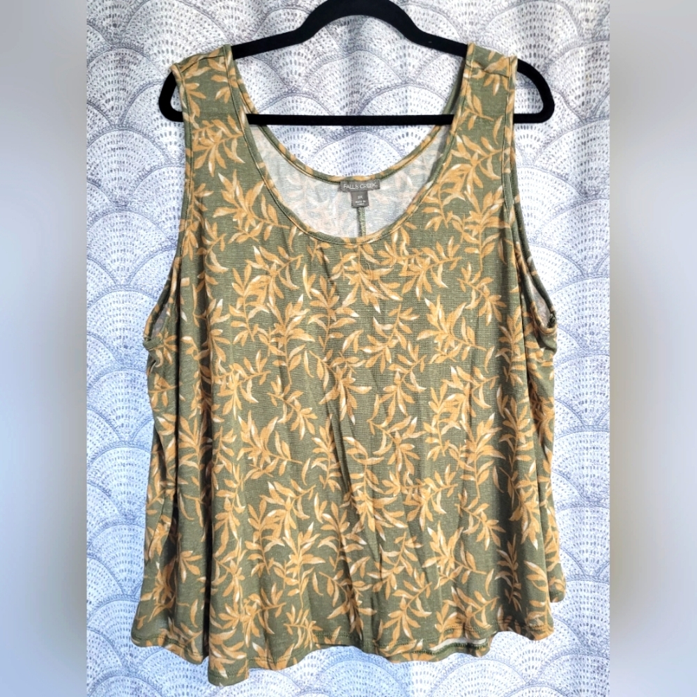 Falls Creek Cute Plant Pajama Crop Tank Size 3x